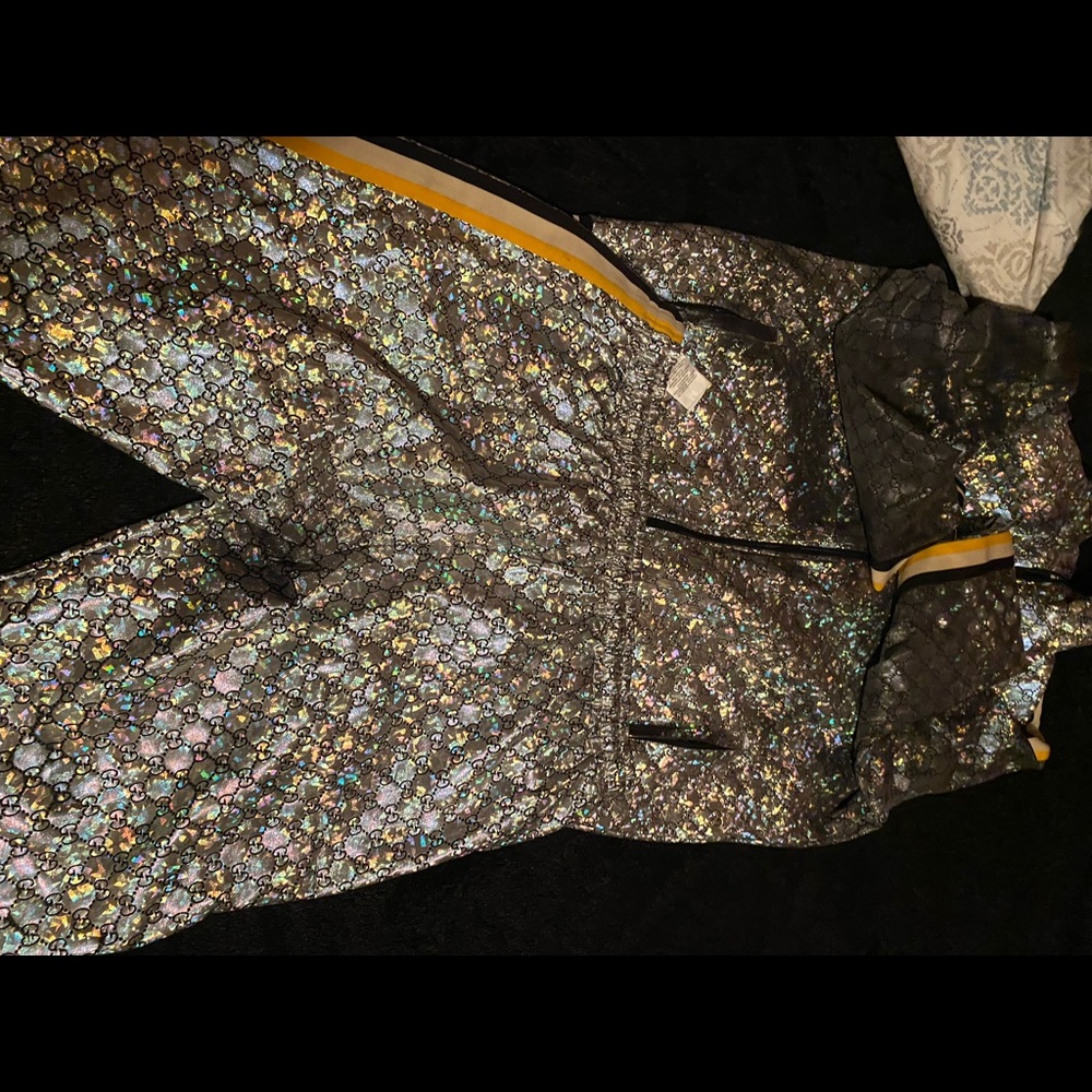 Gucci, Size 2x Black & Silver With Shine Rainbow Glossy Worn Once